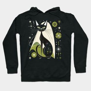 Mid Century Modern CAT Lively Linoprints Hoodie